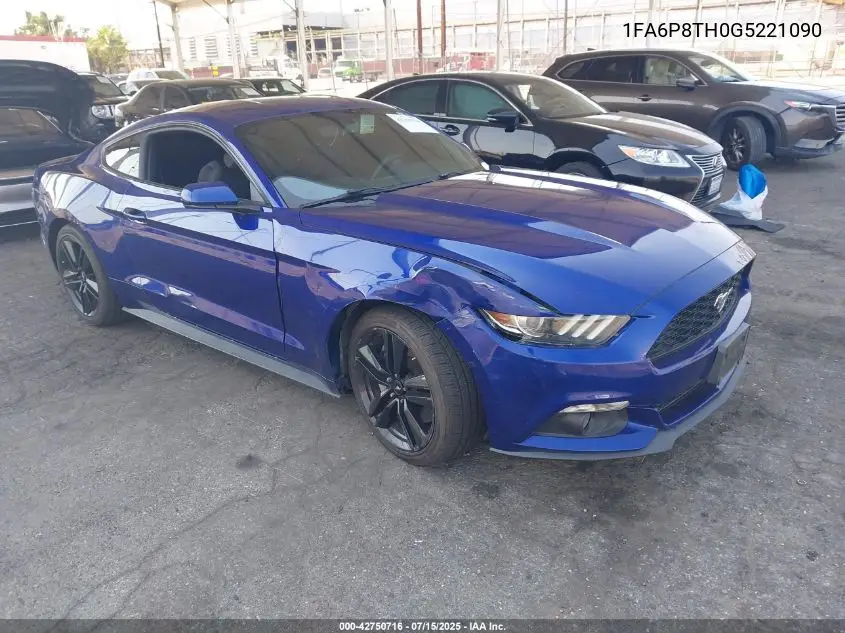 2016 Ford Mustang Ecoboost VIN: 1FA6P8TH0G5221090 Lot: 42750716