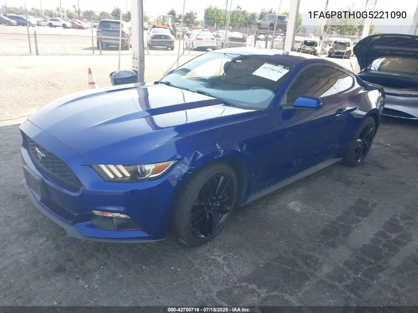 2016 Ford Mustang Ecoboost VIN: 1FA6P8TH0G5221090 Lot: 42750716