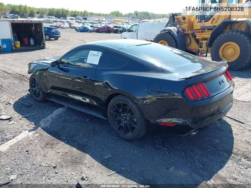2017 Ford Mustang Gt VIN: 1FA6P8CF8H5208328 Lot: 42700249
