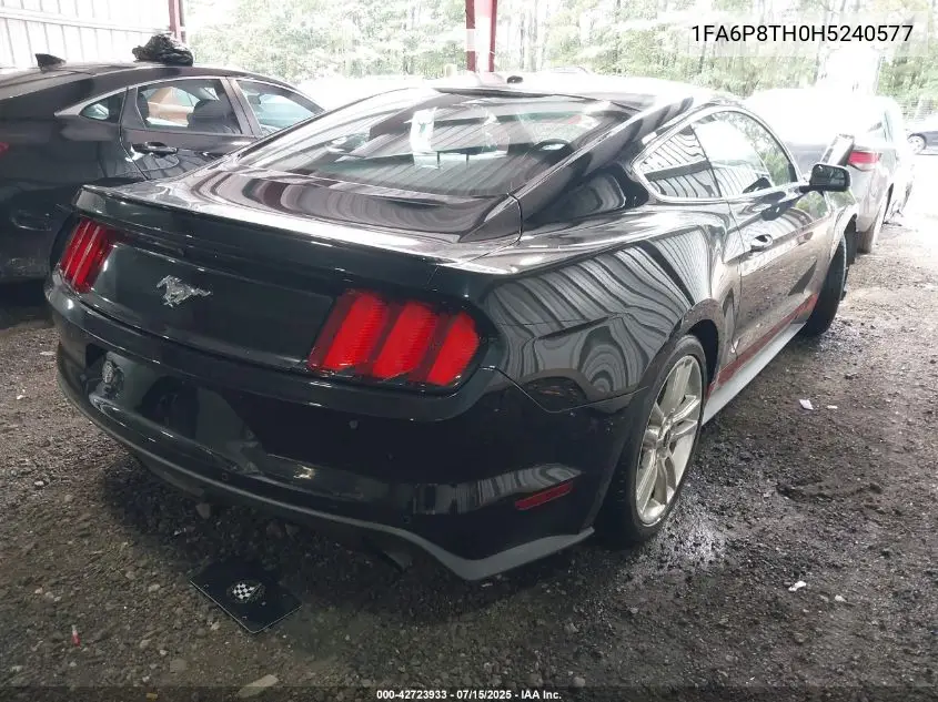 2017 Ford Mustang Ecoboost VIN: 1FA6P8TH0H5240577 Lot: 42723933