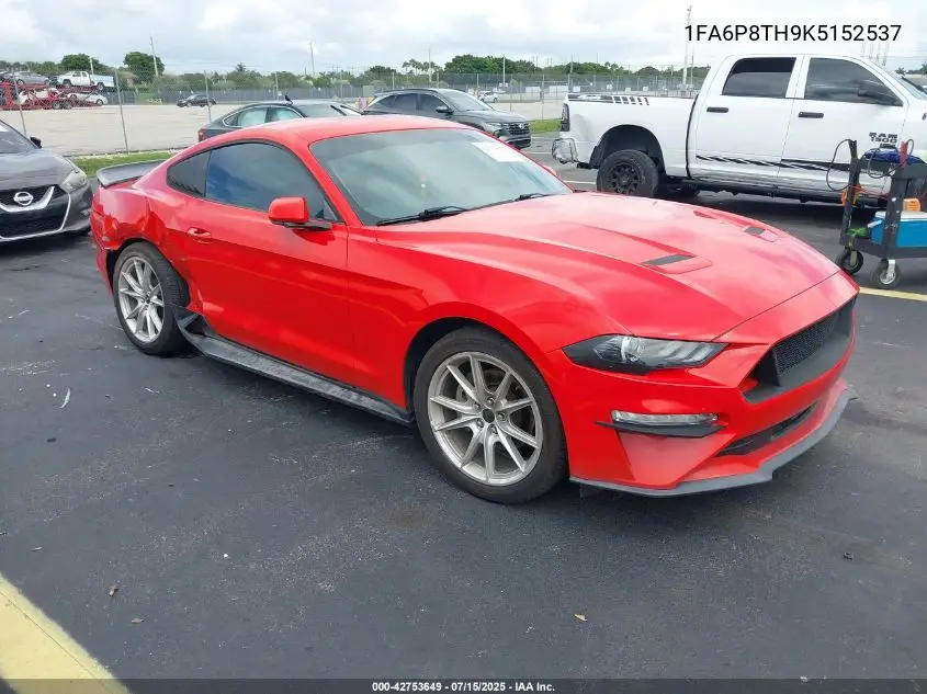 2019 Ford Mustang Ecoboost VIN: 1FA6P8TH9K5152537 Lot: 42753649