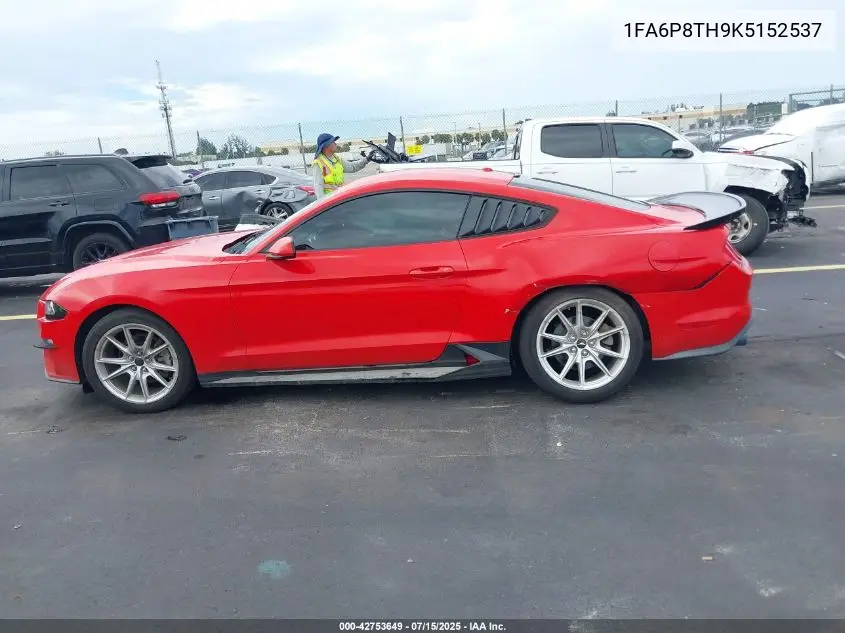 2019 Ford Mustang Ecoboost VIN: 1FA6P8TH9K5152537 Lot: 42753649
