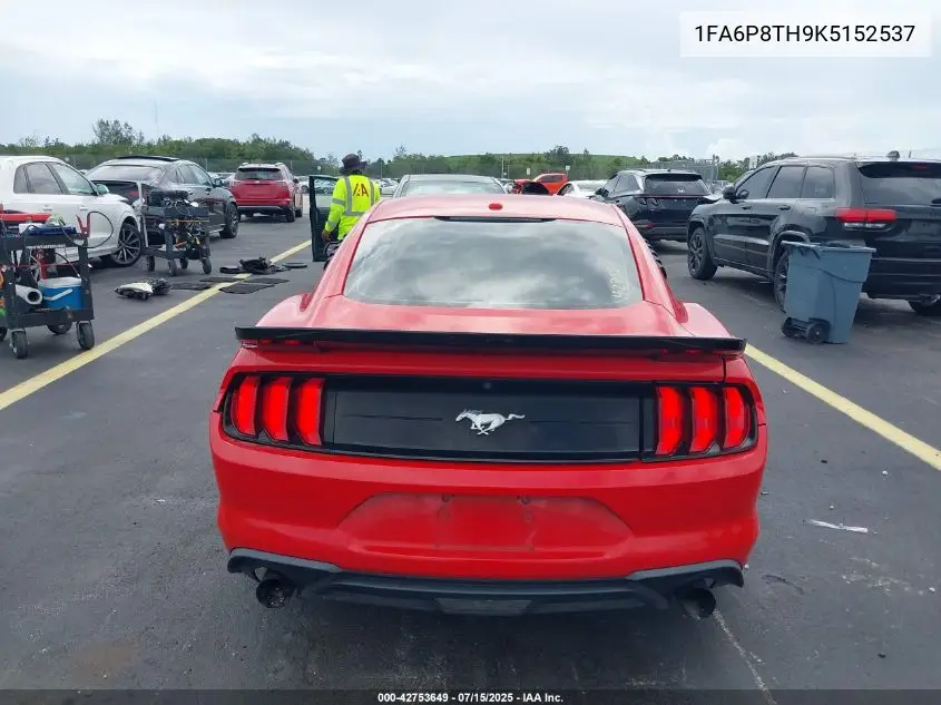 2019 Ford Mustang Ecoboost VIN: 1FA6P8TH9K5152537 Lot: 42753649