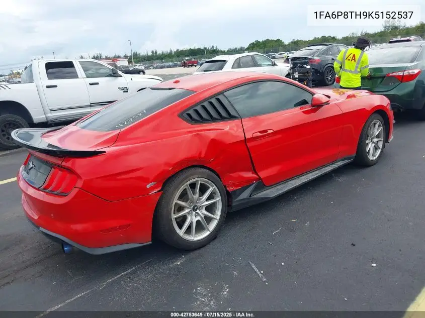 2019 Ford Mustang Ecoboost VIN: 1FA6P8TH9K5152537 Lot: 42753649