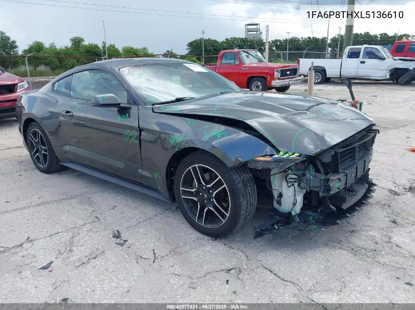 2020 Ford Mustang Ecoboost Premium Fastback VIN: 1FA6P8THXL5136610 Lot: 42577431