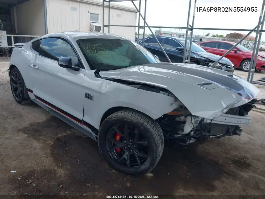 2022 Ford Mustang Mach 1 Fastback VIN: 1FA6P8R02N5554955 Lot: 42745197