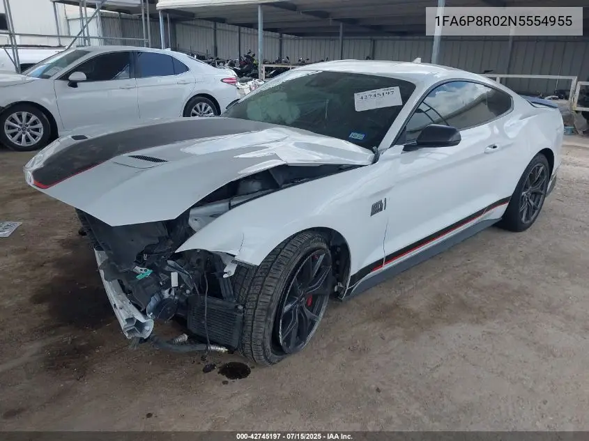 2022 Ford Mustang Mach 1 Fastback VIN: 1FA6P8R02N5554955 Lot: 42745197