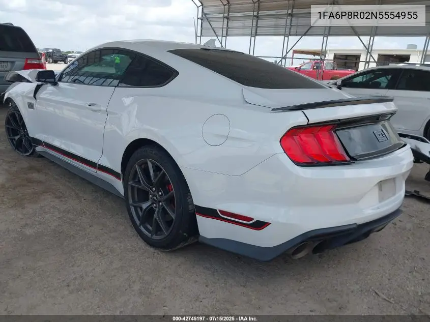 2022 Ford Mustang Mach 1 Fastback VIN: 1FA6P8R02N5554955 Lot: 42745197