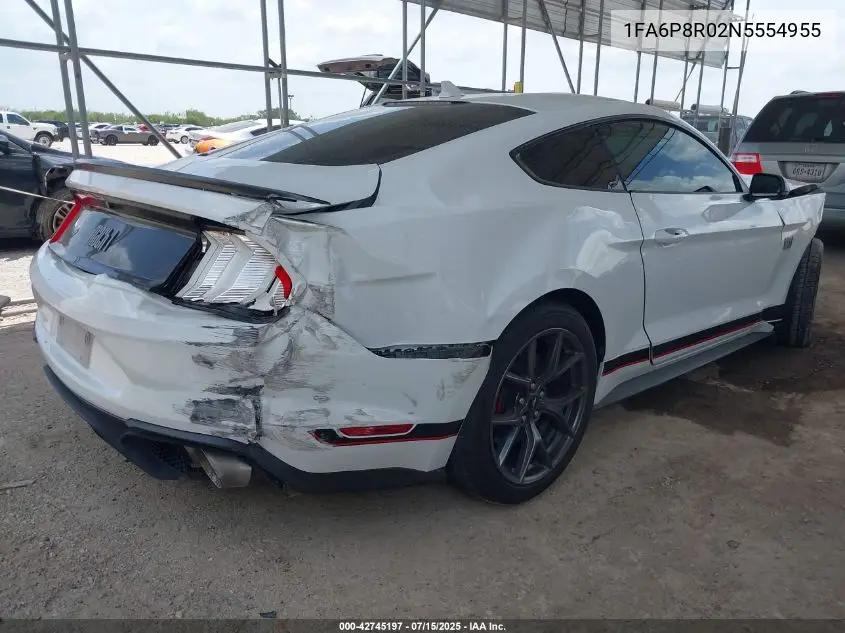 2022 Ford Mustang Mach 1 Fastback VIN: 1FA6P8R02N5554955 Lot: 42745197