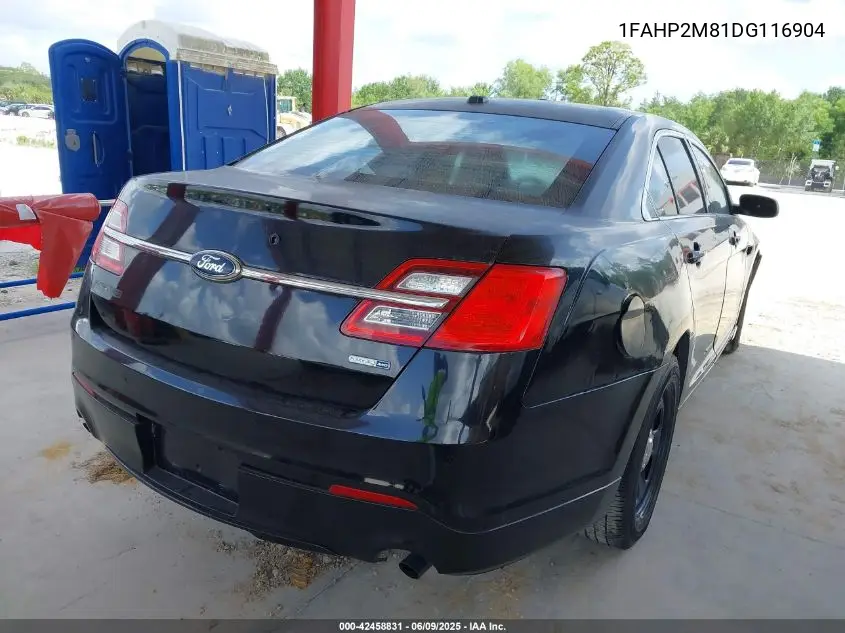 2013 Ford Police Interceptor VIN: 1FAHP2M81DG116904 Lot: 42458831