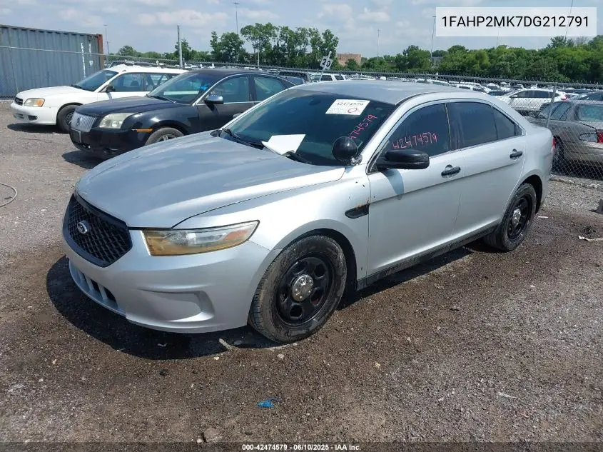 2013 Ford Police Interceptor VIN: 1FAHP2MK7DG212791 Lot: 42474579