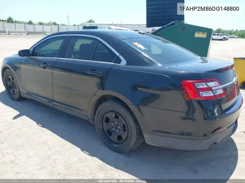 2013 Ford Police Interceptor VIN: 1FAHP2M86DG148800 Lot: 42557598