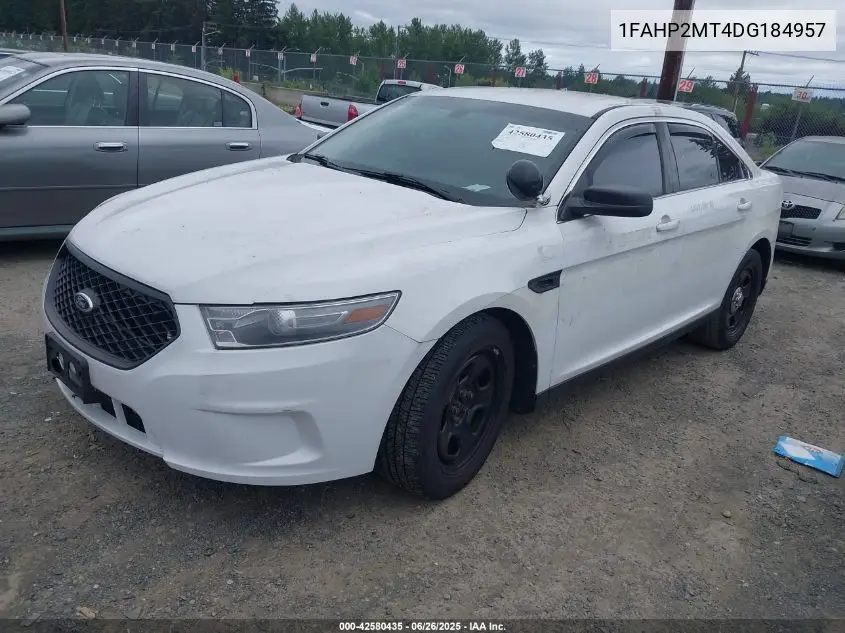 2013 Ford Police Interceptor VIN: 1FAHP2MT4DG184957 Lot: 42580435