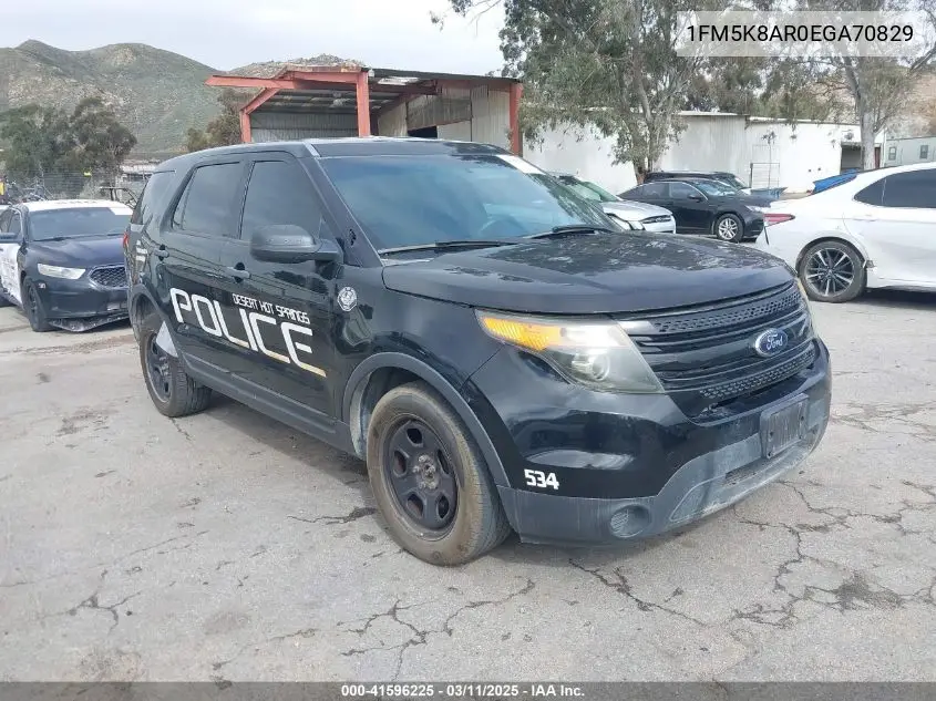 2014 Ford Police Interceptor VIN: 1FM5K8AR0EGA70829 Lot: 41596225