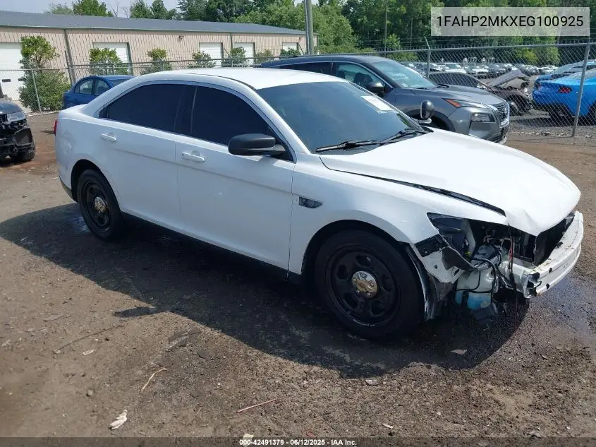 2014 Ford Police Interceptor VIN: 1FAHP2MKXEG100925 Lot: 42491379