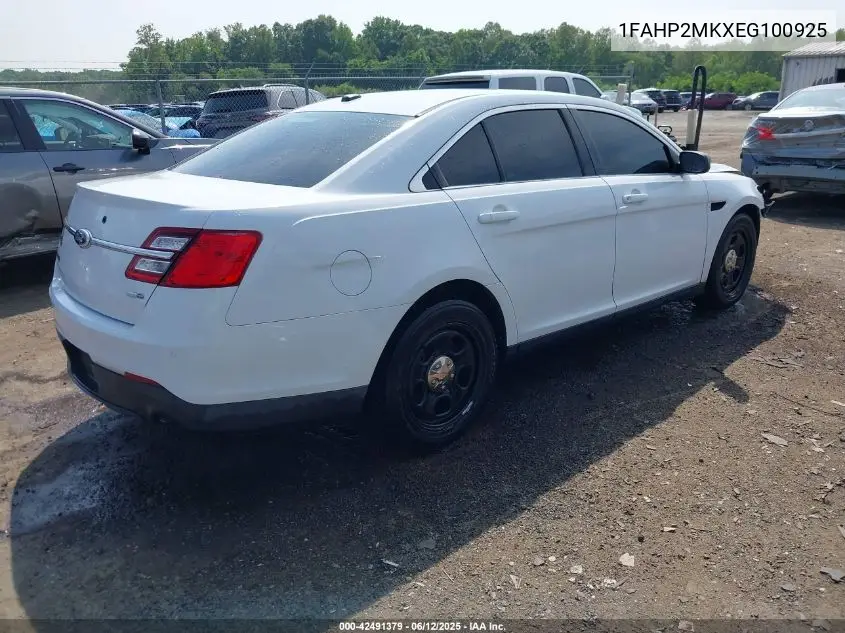 2014 Ford Police Interceptor VIN: 1FAHP2MKXEG100925 Lot: 42491379