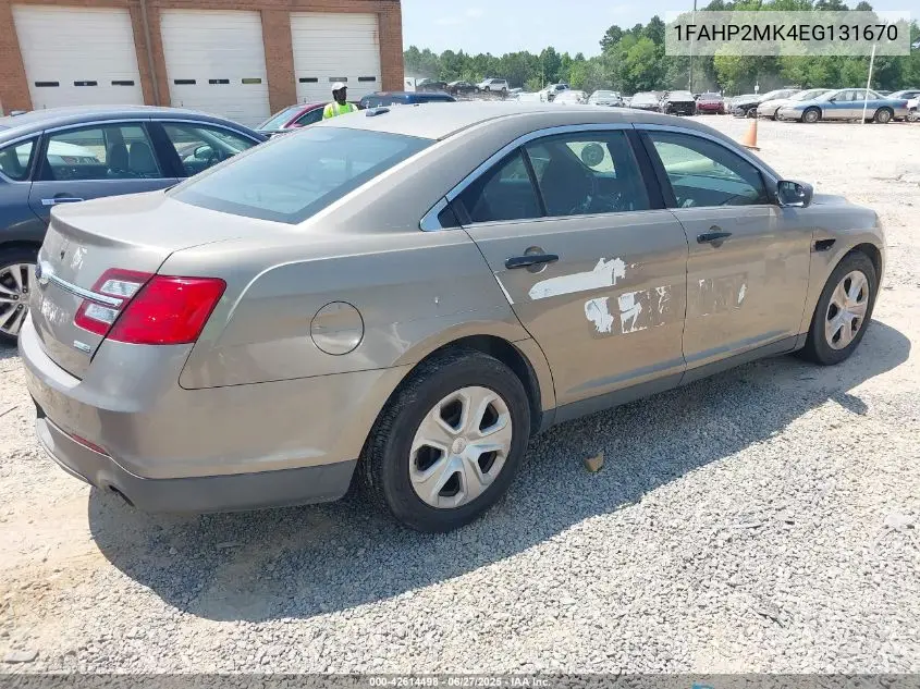 2014 Ford Police Interceptor VIN: 1FAHP2MK4EG131670 Lot: 42614498