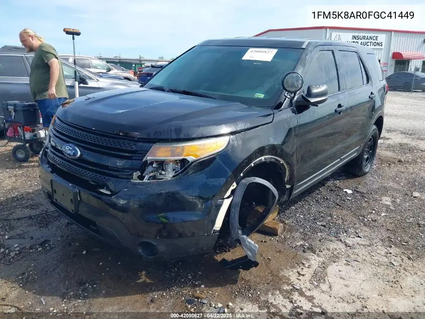 2015 Ford Police Interceptor VIN: 1FM5K8AR0FGC41449 Lot: 42080827