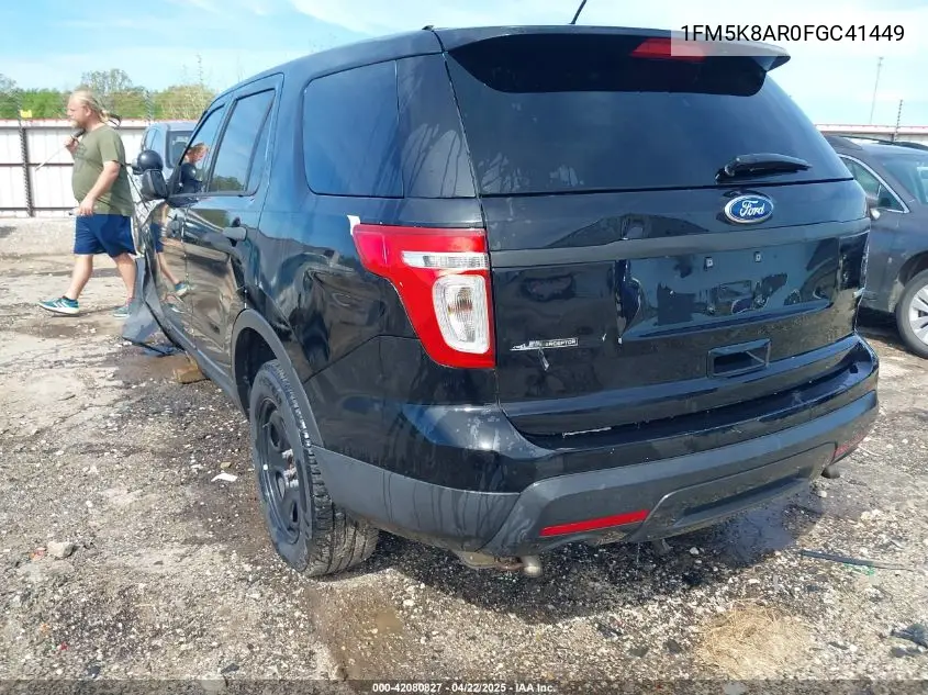 2015 Ford Police Interceptor VIN: 1FM5K8AR0FGC41449 Lot: 42080827