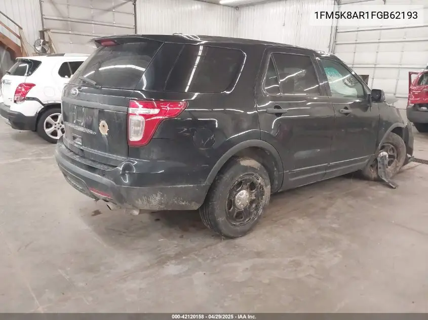 2015 Ford Police Interceptor VIN: 1FM5K8AR1FGB62193 Lot: 42120158
