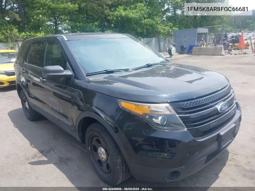 2015 Ford Police Interceptor VIN: 1FM5K8AR8FGC66681 Lot: 42449558