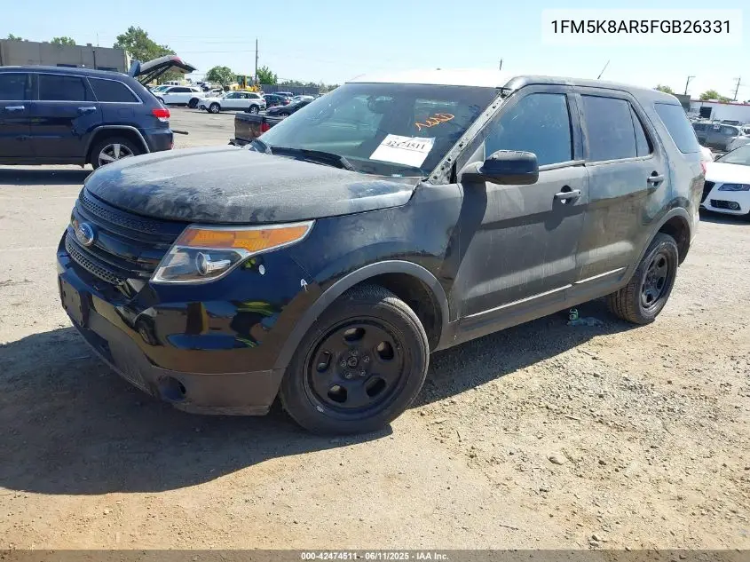2015 Ford Police Interceptor VIN: 1FM5K8AR5FGB26331 Lot: 42474511
