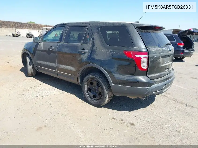 2015 Ford Police Interceptor VIN: 1FM5K8AR5FGB26331 Lot: 42474511