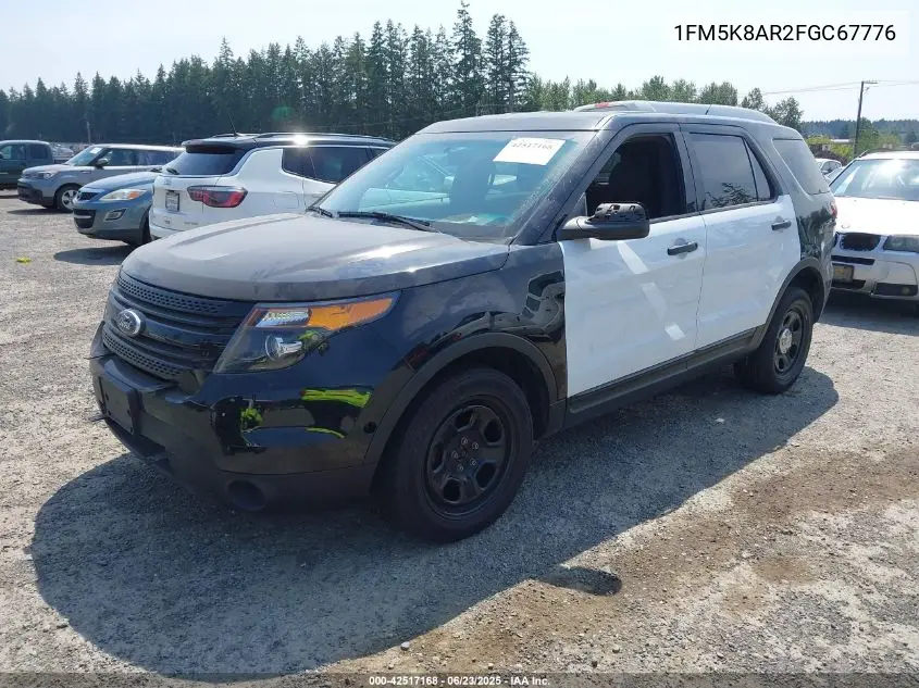 2015 Ford Police Interceptor VIN: 1FM5K8AR2FGC67776 Lot: 42517168