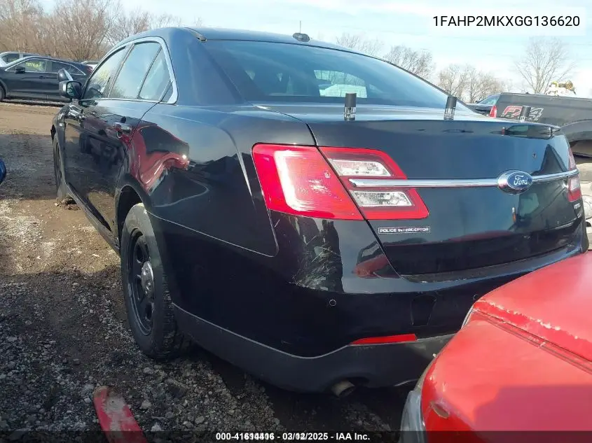 2016 Ford Police Interceptor VIN: 1FAHP2MKXGG136620 Lot: 41614416