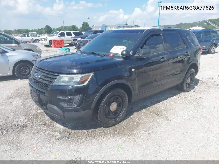 2016 Ford Police Interceptor VIN: 1FM5K8AR6GGA77626 Lot: 42577640