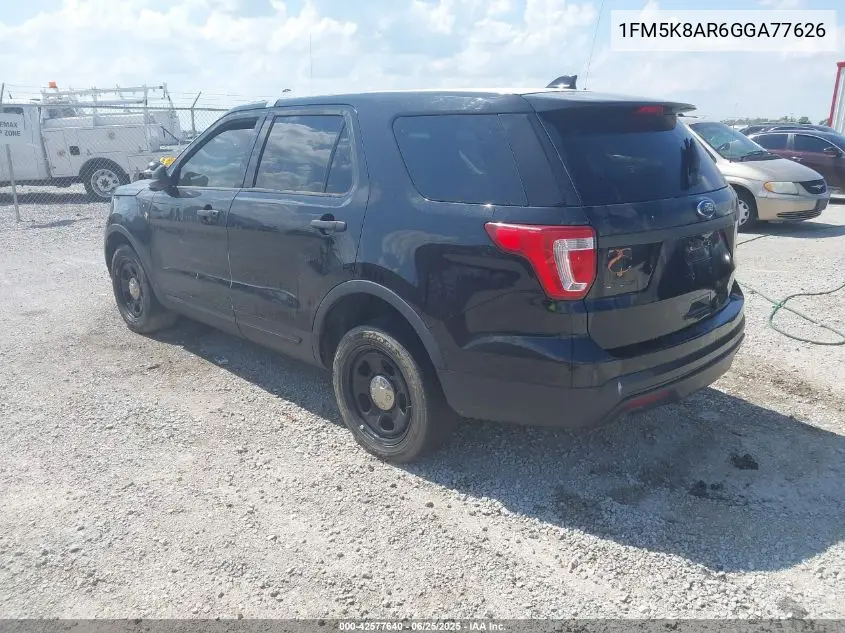 2016 Ford Police Interceptor VIN: 1FM5K8AR6GGA77626 Lot: 42577640