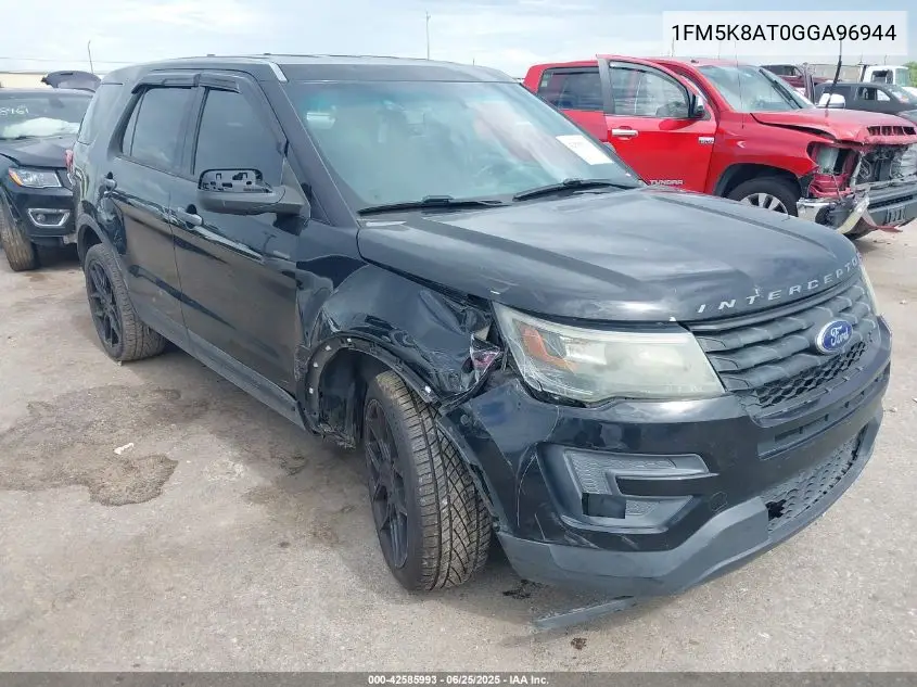 2016 Ford Police Interceptor VIN: 1FM5K8AT0GGA96944 Lot: 42585993