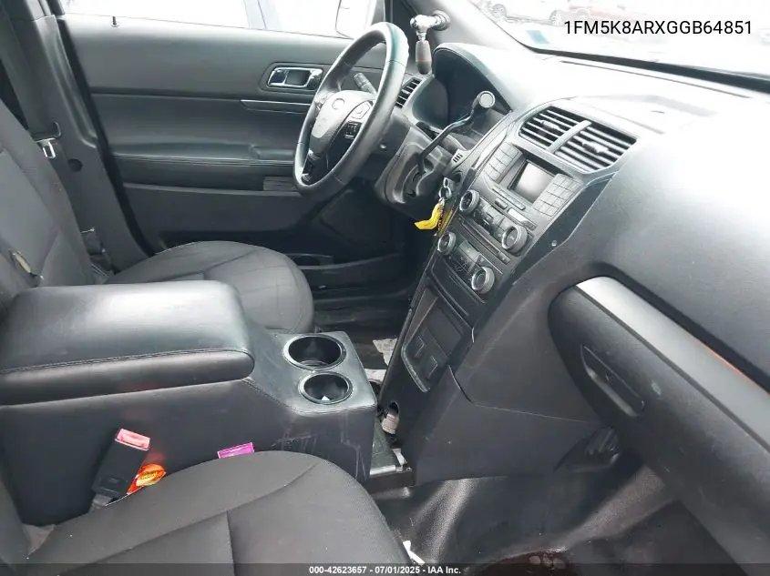 2016 Ford Police Interceptor VIN: 1FM5K8ARXGGB64851 Lot: 42623657