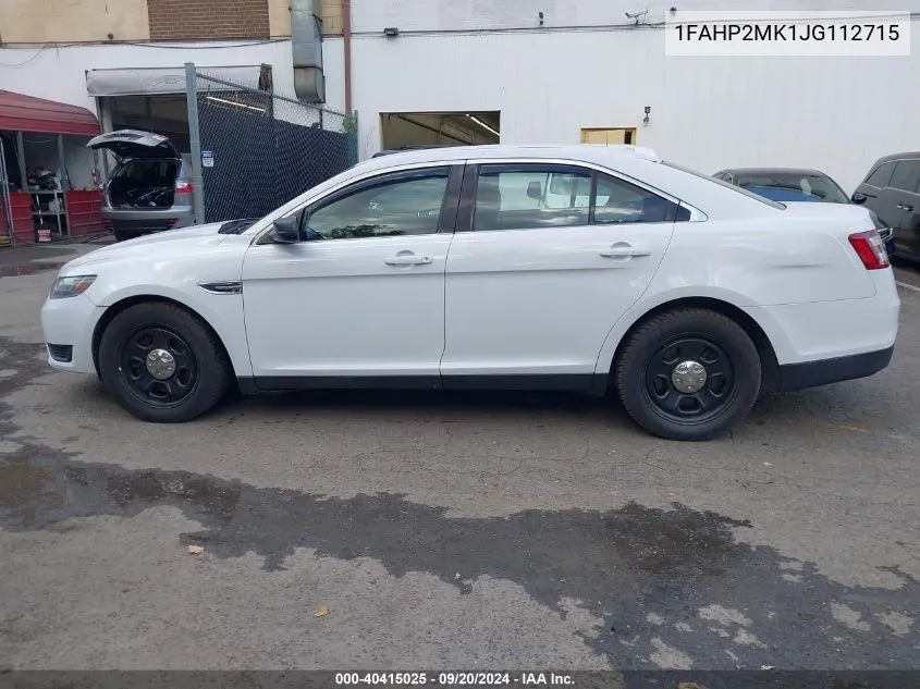 2018 Ford Police Interceptor VIN: 1FAHP2MK1JG112715 Lot: 40415025