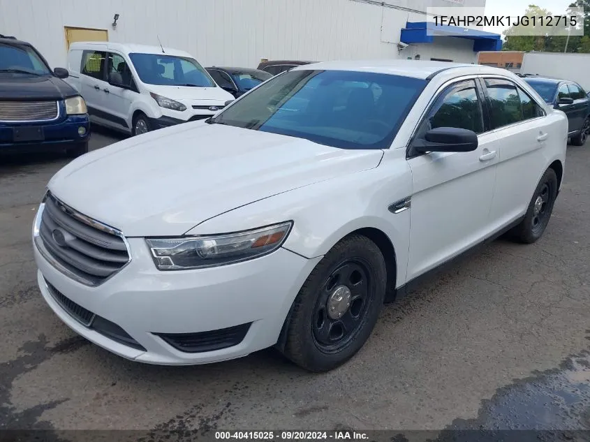 2018 Ford Police Interceptor VIN: 1FAHP2MK1JG112715 Lot: 40415025