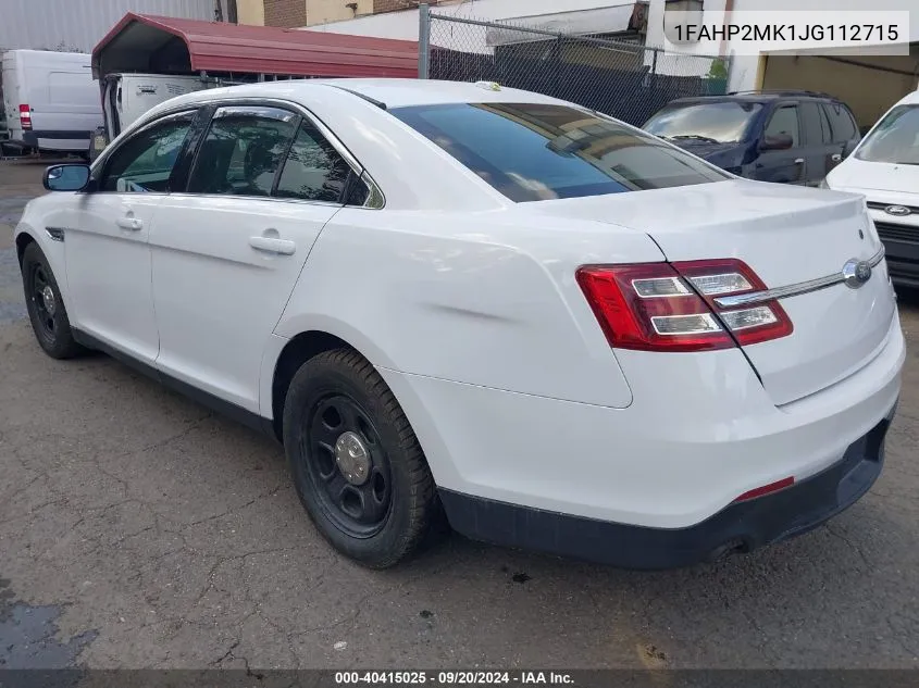 2018 Ford Police Interceptor VIN: 1FAHP2MK1JG112715 Lot: 40415025