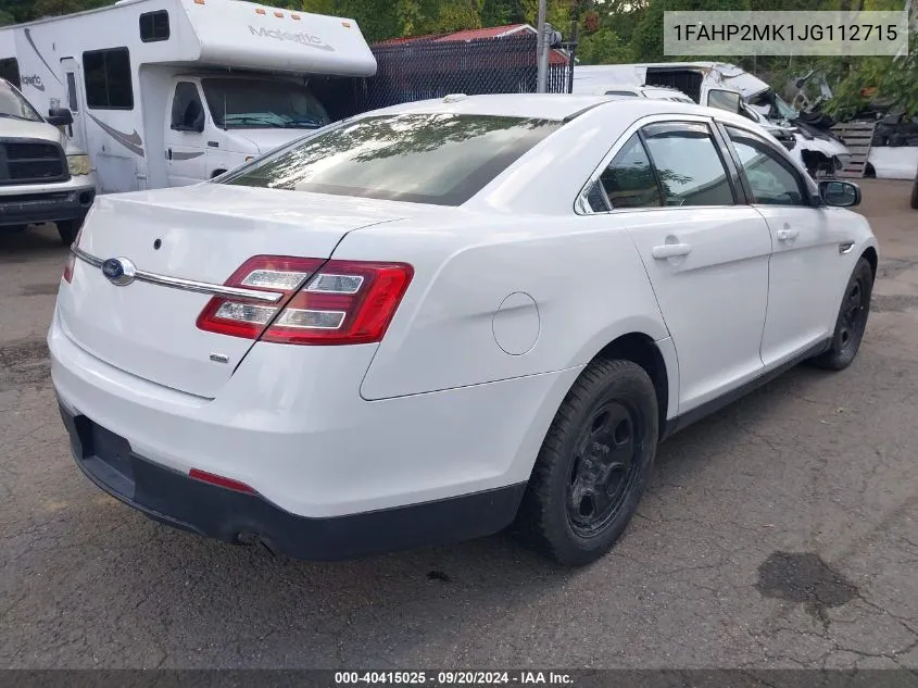 2018 Ford Police Interceptor VIN: 1FAHP2MK1JG112715 Lot: 40415025