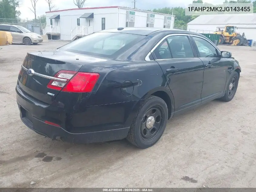 2018 Ford Police Interceptor VIN: 1FAHP2MK2JG143455 Lot: 42160345