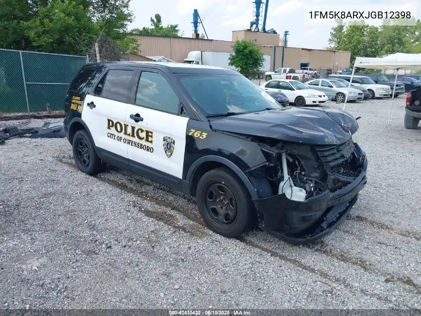 2018 Ford Police Interceptor VIN: 1FM5K8ARXJGB12398 Lot: 42435422