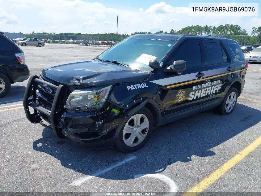 2018 Ford Police Interceptor VIN: 1FM5K8AR9JGB69076 Lot: 42536957