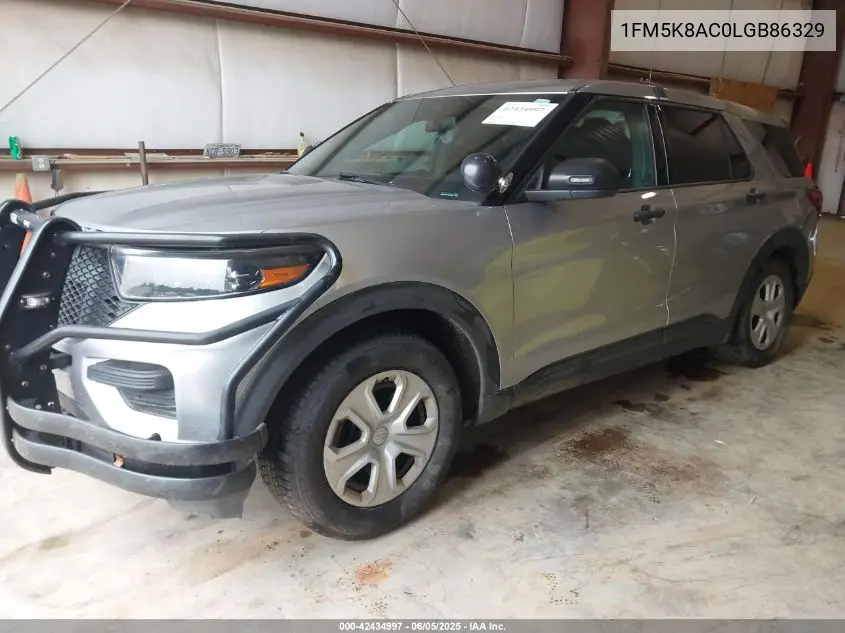2020 Ford Police Interceptor VIN: 1FM5K8AC0LGB86329 Lot: 42434997