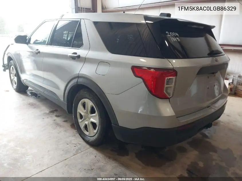 2020 Ford Police Interceptor VIN: 1FM5K8AC0LGB86329 Lot: 42434997