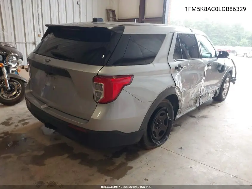 2020 Ford Police Interceptor VIN: 1FM5K8AC0LGB86329 Lot: 42434997