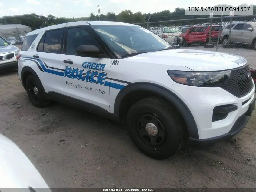 2020 Ford Police Interceptor VIN: 1FM5K8AB2LGC94507 Lot: 42501858