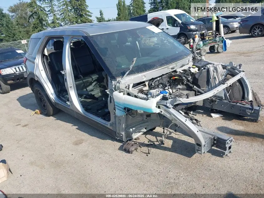 2020 Ford Police Interceptor VIN: 1FM5K8AC1LGC94166 Lot: 42526680