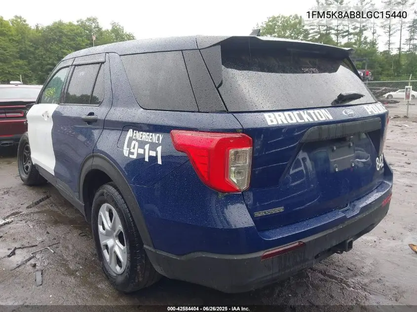 2020 Ford Police Interceptor VIN: 1FM5K8AB8LGC15440 Lot: 42584404