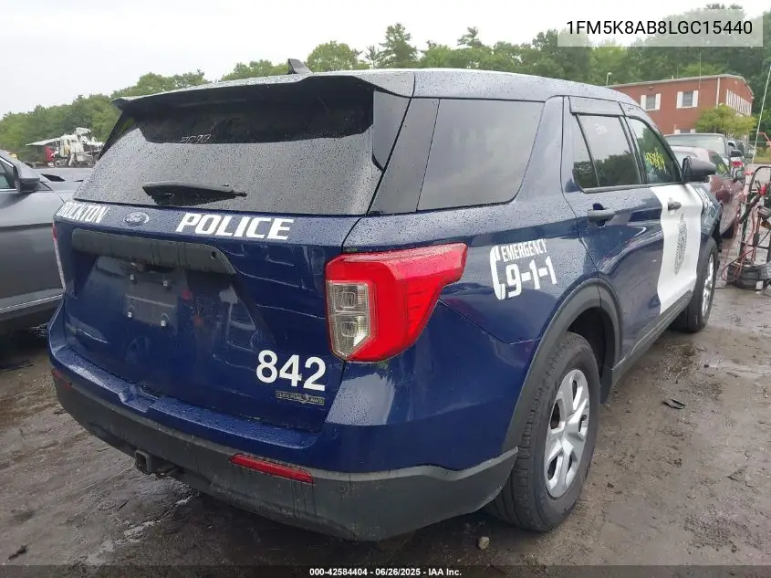 2020 Ford Police Interceptor VIN: 1FM5K8AB8LGC15440 Lot: 42584404