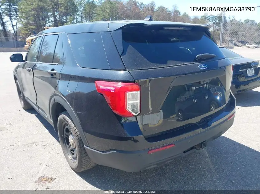 2021 Ford Police Interceptor VIN: 1FM5K8ABXMGA33790 Lot: 42065493