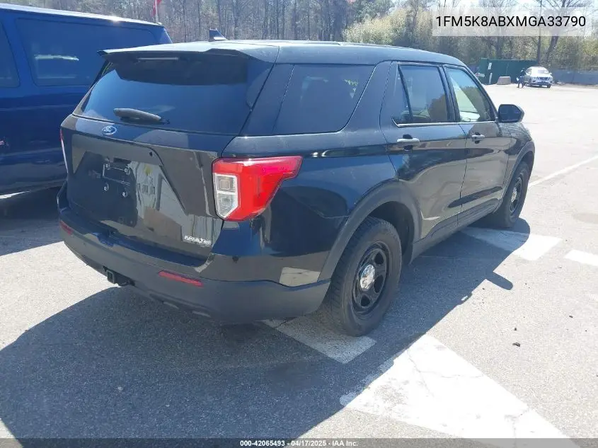 2021 Ford Police Interceptor VIN: 1FM5K8ABXMGA33790 Lot: 42065493