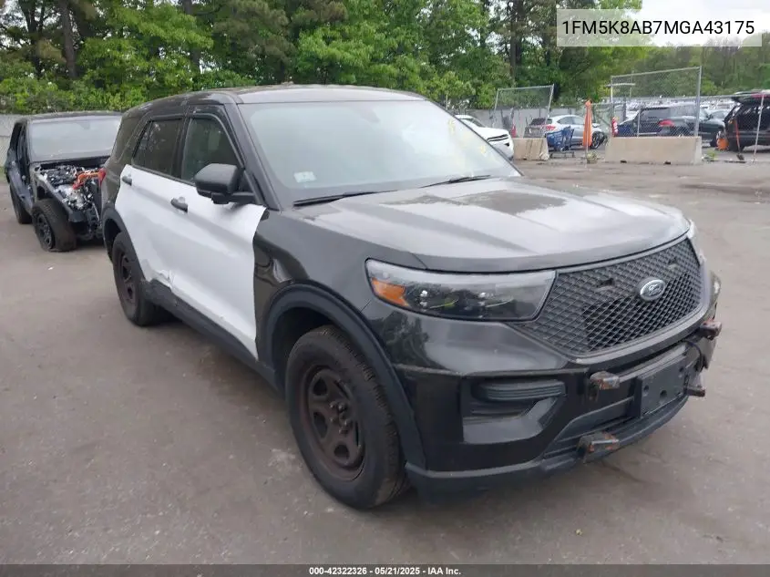 2021 Ford Police Interceptor VIN: 1FM5K8AB7MGA43175 Lot: 42322326